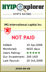 HYIP explorer - Online High Yield Investment Program monitoring service!